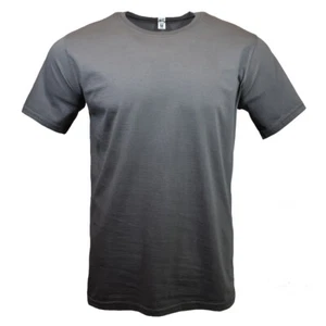 Landes Daily Men's T-Shirt Cool Plain Crew Neck Tee Soft 100%Cotton ASLPHALT NEW - Picture 1 of 2