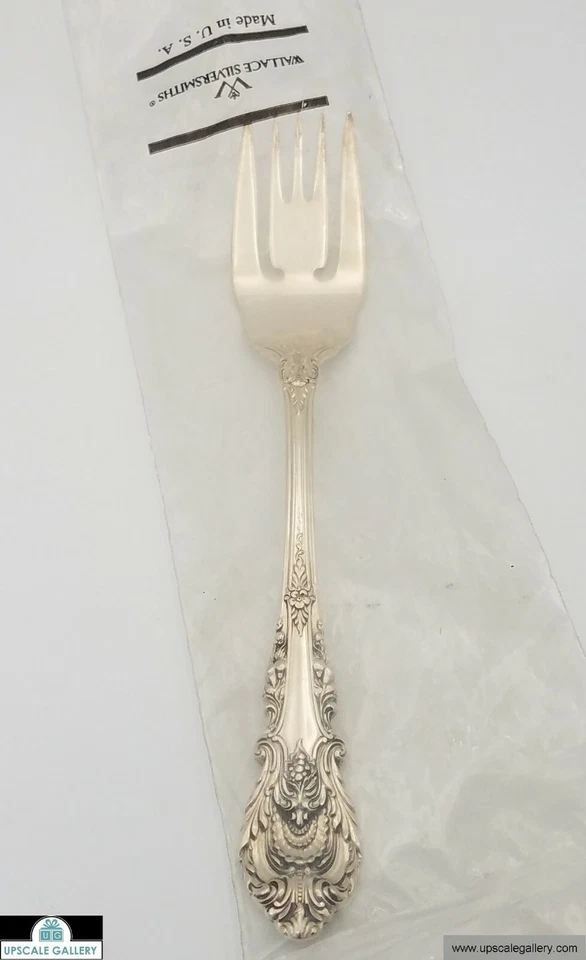 Tenedor de ensalada Wallace Sir Christopher de plata esterlina 6 3/8" *NUEVO* Foto 1 de 1