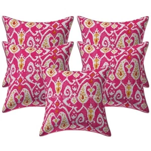 Kantha Handwoven Pillow Cases Floor Bohemian Home Art Car Boho Cushion Cover - Picture 1 of 5