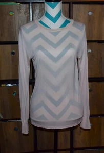 Lands End Women's L 100% Silk Long Sleeve Shirt Base Layer Pink to Waite - Picture 1 of 3