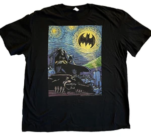 T-shirt DC Comics Originals Batman Starry Night Van Gogh stampa grafica taglia 2XL - Foto 1 di 14