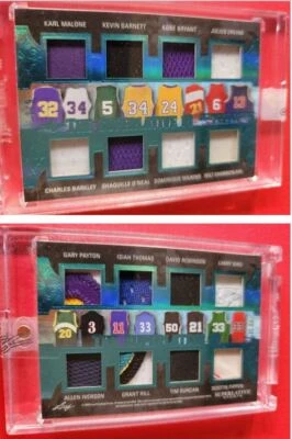 Kobe Bryant JERSEY CARD #d2/9 Shaq Wilt LARRY BIRD LAUNDRY TAG KG DR J IVERSON - Image 1 of 4