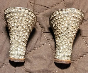 A Rare Vintage Pair of Womans French? Rhinestone Studded High Heels - Picture 1 of 3