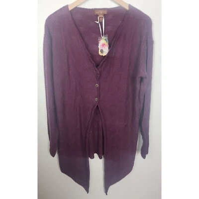 April Cornell para mujer talla Suéter M Cottage Pointelle en ciruela nuevo con etiquetas Foto 1 de 4