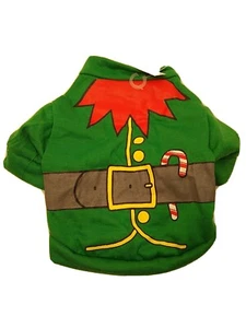 Camiseta Verde Navidad Perro Mascota Santa Elfo Talla XS Nueva - Imagen 1 de 4
