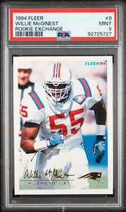 1994 FLEER ROOKIE EXCHANGE #8 WILLIE McGINEST PSA 9 MINT RC NEW ENGLAND PATRIOTS - Picture 1 of 2