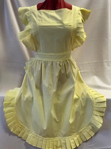 RETRO VINTAGE VICTORIAN STYLE FULL APRON / PINNY - LEMON (FC076V) - Picture 1 of 8