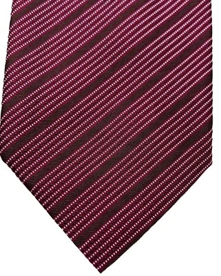 Corbata de seda Ermenegildo Zegna para hombre en granate y marrón estampado de rayas estilo clásico Foto 1 de 4