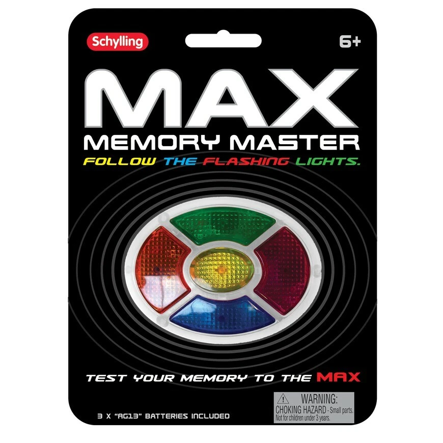 MAX MEMORY GAME Simon Says Handheld ELECTRONIC GAME Lights Sound Travel Portable - Image 1 of 4