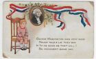 Postcard George Washington Never Told a Lie Boy Sitting Chair