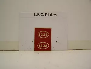 LFC NER No 1238 cab side Number - Picture 1 of 1