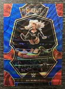 Liv Morgan 2023 Panini Select WWE TMall Premier Level Blue Wave Prizm 70/99 SP