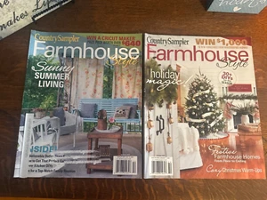 COUNTRY SAMPLER FARMHOUSE STYLE MAGAZINES LOT OF 2, Christmas & Summer 2020 2021 - Picture 1 of 3