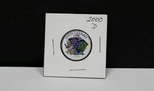 2000 D SOUTH CAROLINA COLORIZED STATE QUARTER WASHINGTON OBVERSE SAT#330 - Picture 1 of 3