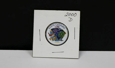 2000 D SOUTH CAROLINA COLORIZED STATE QUARTER WASHINGTON OBVERSE SAT#330 - Image 1 of 3