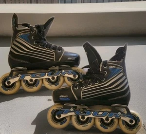 Tour ZT 300 verstellbare Inlinehockey Schlittschuhe Jugend Größe 1-4 Grip Formula 72 mm - Bild 1 von 18