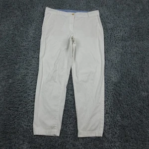 Pantalone chino Talbots weekend donna 12 bianco gamba dritta classico cotone elasticizzato - Foto 1 di 20