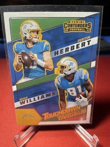 2022 Panini Contenders #TDT-LAC Justin Herbert / Mike Williams Touchdown Tandems - Bild 1 von 2