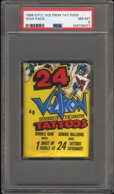 1984 O-pee-chee (OPC) Voltron Tattoos unopened wax pack PSA 8 POP 2 very scarce! - Image 1 of 2