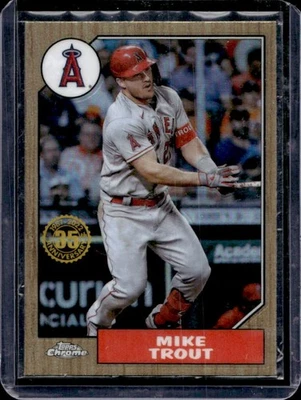 2022 Topps Chrome Mike Trout 1987 #87BC-1 Angels - Image 1 of 2