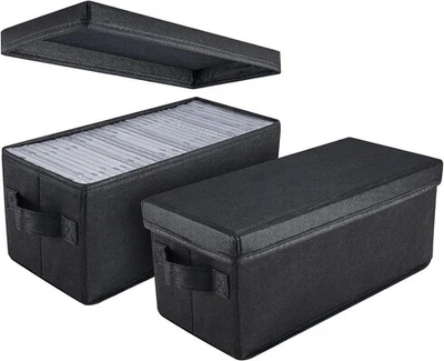 "Cajas de almacenamiento de CD UENTIP - Paquete de 2 soportes para estuche de CD - 13,2"" X5,9"" X 5,3""" Foto 1 de 4