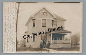 RPPC altes viktorianisches Haus nach Drumore Lancaster County PA Echtfoto-Postkarte senden - Bild 1 von 2