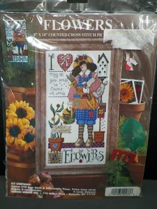 Design Works kit quadro punto croce contati fiori 8x14 di Lina Coleman 8821 - Foto 1 di 3