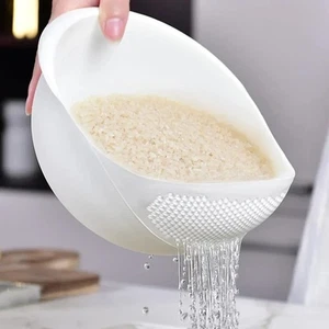 1pc - Plastic Drain Basket Filter, Rice Bowl, Drain Basket, Fruit Bowl, Laundry - Picture 1 of 9