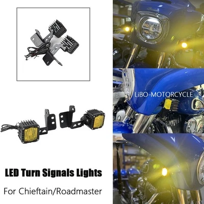 Front Turn Signals Lights For Indian Chieftain Dark Horse Elite Limited Classic - Image 1 of 4