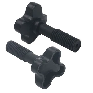 Tornillos negros fijar tornillos de plástico 1 par 10 mm diámetro 57 mm largo negro fijación - Imagen 1 de 12