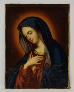 18./19. Jh., Altes Gemälde, Schmerzhafte Muttergottes, Öl, 63 x 47 cm - Bild 1 von 9