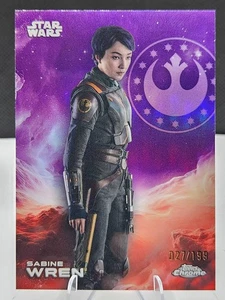 2025 Topps Chrome Star Wars SABINE WREN #160 Kamino Purple Refractor 027/199 - Picture 1 of 2
