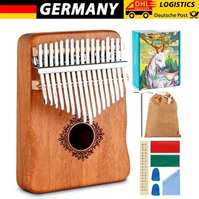 Kalimba Daumenklavier 17 Tasten Mahagoni Holz Thumb Piano für Kinder Erwachsene - Bild 1 von 4