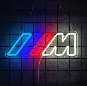 BMW M Logo Neon Sign - Bmw Logo Neon Light - Car Logo Neon LED Sign - BMW M Logo - Picture 1 of 5