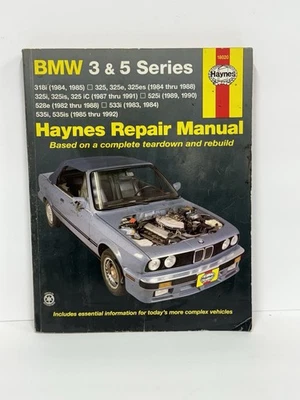 Manual de reparación BMW Serie 3 y 5 Haynes basado en derribo y reconstrucción completos. Foto 1 de 2
