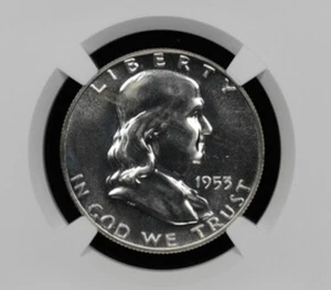 1953 Franklin Half Dollar NGC PF 64 CAMEO w/CAC - Very Clean Early 50s Cam!!! - Picture 1 of 3