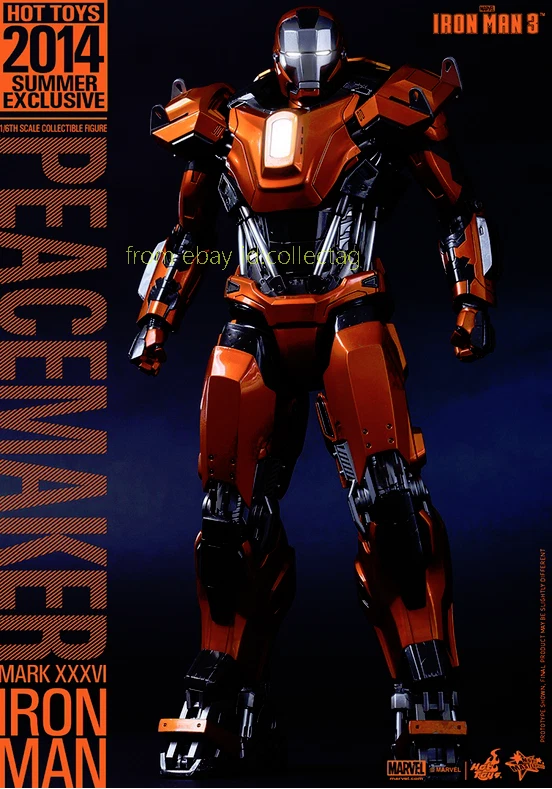 Hot Toys Peacemaker Iron Man 3 Mark XXXVI MK 36 MMS258 Sideshow NRFB