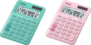 Casio MS-20UC-PK / MS-20UC-GN 12 Digit Desktop Calculator Basic GREEN / PINK - Picture 1 of 3