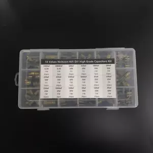 18 Value Nichicon FW/FG HiFi Audio capacitor assorted kit 6.3V~63V/10uF~10000uF - Picture 1 of 4