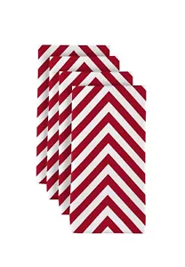 Red Chevron 18" x 18" Napkins 1 Dozen - Picture 1 of 1