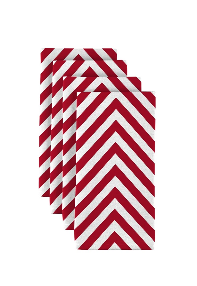 Red Chevron 18" x 18" Napkins 1 Dozen - Image 1 of 1