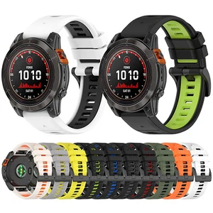 20/22/26MM Silicone Watch Band StrapTwo-color Quick Release for Garmin Epix Pro - Picture 1 of 20