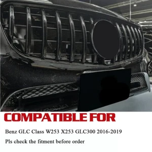 Fit For Benz W253 X253 GLC300 2015-18 Gloss Black Front Bumper Grille Grill Mesh - Imagen 1 de 11