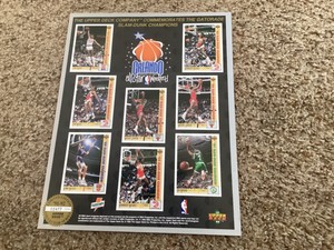 91/92 UPPER DECK ALL STAR SLAM DUNK COMMEMORATIVE SHEET MICHAEL JORDAN