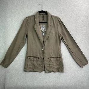 Chaqueta Blazer Michael Stars Lino Bota del Desierto Pequeña $178 Old Country Ligera - Imagen 1 de 8