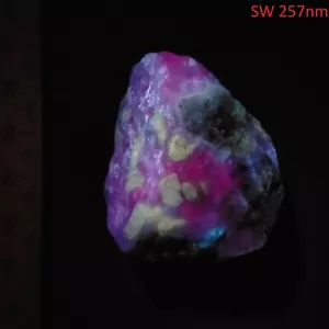 Fluorescent Sodalite Phlogopite Mica Winchite long & short wave minerals 228ct - Foto 1 di 10