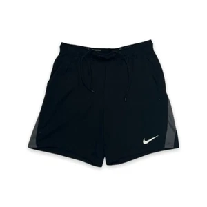 Nike Sportswear Shorts Mens Large Black Swoosh Pocketed Dri Fit Athletic Pants - Picture 1 of 7