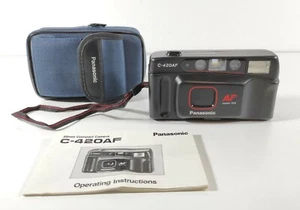 Cámara fotográfica compacta Panasonic C-420AF apuntar y disparar 35 mm + estuche Lomo retro  - Imagen 1 de 12