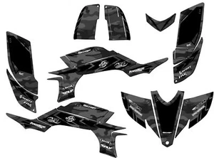 2003-2013 (Steel Frame Carb Model) YFZ 450 APACHE Grey Senge Graphics Kit - Picture 1 of 7