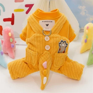 Gato Perro Ropa Cálido Mono Invierno Abrigo Disfraz Divertido Vestir para Mascotas Pequeñas - Imagen 1 de 21